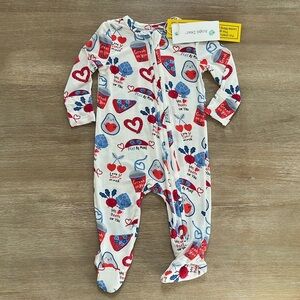 Angel Dear White and Red Heart Footie